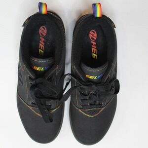 Heelys Pro 20 HE1013 Black Rainbow Stitch Lace Up Skate Shoes Youth Size 7